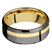 Tantalum Noir + Polish , Polish Finish + 14K Yellow Gold