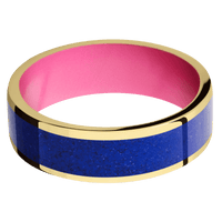 18K Yellow Gold + Polish Finish + Bright Pink