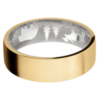 10K Yellow Gold + Anglesatin Finish + Platinum