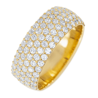 14K Yellow Gold band with 88 Round Lab Grown Diamond (ST) having TCW-1.32