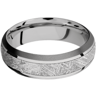 14K White Gold + Polish , Sand Finish