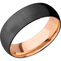 Zirconium + Satin Finish + 14K Rose Gold