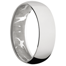 14K White Gold + Polish Finish