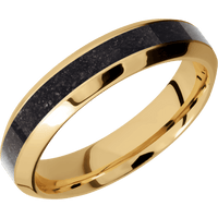 10K Yellow Gold + Satin , Polish Finish