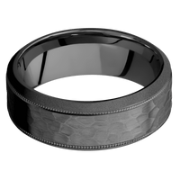 Zirconium + Hammer , Bead Finish