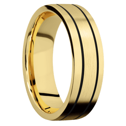 14K Yellow Gold + Machine Finish