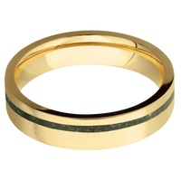 14K Yellow Gold + Satin , Satin Finish