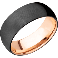 Zirconium + Satin Finish + 14K Rose Gold