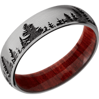 Titanium + Satin Finish + Red Heart