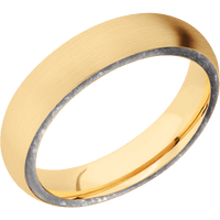 14K Yellow Gold + Satin Finish