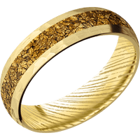 10K Yellow Gold + Hammer Finish
