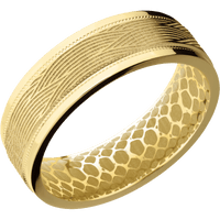 22K Yellow Gold + Satin , Polish Finish