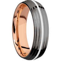 Tantalum Noir + Polish , Polish Finish + 18K Rose Gold