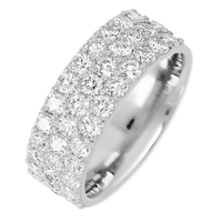 18K White Gold band with 37 Round Lab Grown Diamond having TCW-1.85