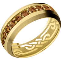 18K Yellow Gold + Satin , Sand Finish