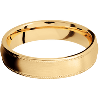 14K Yellow Gold + Satin Finish