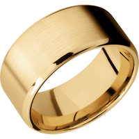 10K Yellow Gold + Satin , Polish Finish