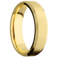 14K Yellow Gold + Satin , Satin Finish