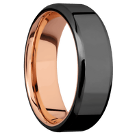 Zirconium + Polish , Polish Finish + 14K Rose Gold