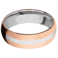 10K Rose Gold + Bead Finish + Titanium
