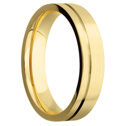 10K Yellow Gold + Satin , Satin Finish
