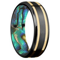 Zirconium + Satin , Polish Finish + Abalone