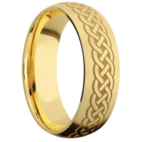 14K Yellow Gold + Satin Finish