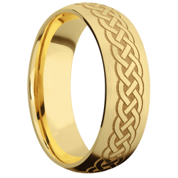 14K Yellow Gold + Satin Finish
