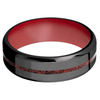 Zirconium + Polish , Polish Finish + Habanero Red