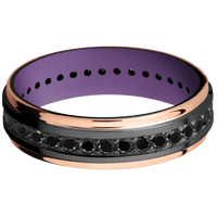 Zirconium + Bead , Polish Finish + Wild Purple