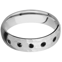 10K White Gold + Hammer Finish
