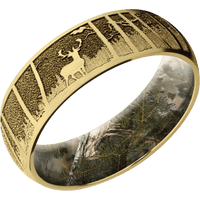 10K Yellow Gold + Satin Finish + King's Mountain