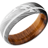 Damascus + Polish Finish + Desert Iron Wood