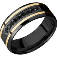 Zirconium + Hammer , Polish Finish