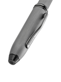 Townsend® Polished Slate Gray Engraved Diamond Pattern with Slate Gray PVD Appointments Ballpoint Pen