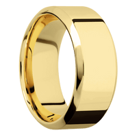 9mm wide High Bevel 22k Yellow Gold Ring with Polish Finish