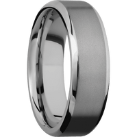 7mm wide Beveled Inconel Ring with Sand Blast Finish