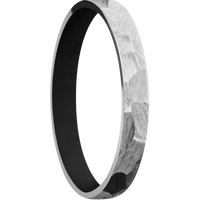 3mm wide Flat Cobalt Chrome Ring with Rock Finish / Black Cerakote Sleeve