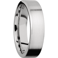 6mm wide Flat Inconel Ring with Satin Finish / None Interior Pattern