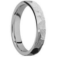 4mm wide Flat Inconel Ring with Rock Finish