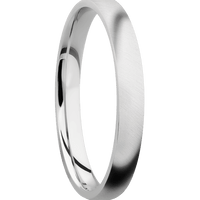 3mm wide Domed Titanium Ring with Angle Satin Finish