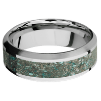 14K White Gold + Polish , Satin Finish