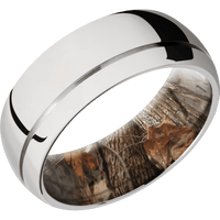 14K White Gold + Polish , Polish Finish + King's Woodland