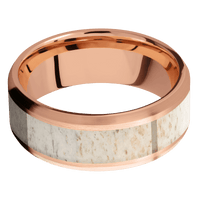 14K Rose Gold + Satin , Satin Finish