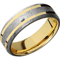 Meteorite + None Finish + 18K Yellow Gold