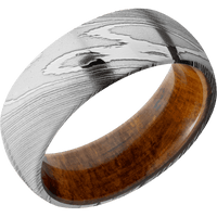 Damascus + Polish Finish + Desert Iron Wood