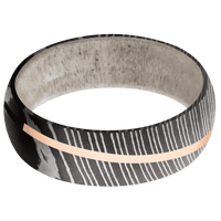 Damascus + Acid Finish + Antler