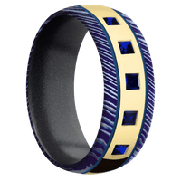 18K Yellow Gold + Polish Finish + Dark Grey