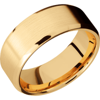 10K Yellow Gold + Satin , Polish Finish