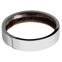 10K White Gold + Polish Finish + Walnut